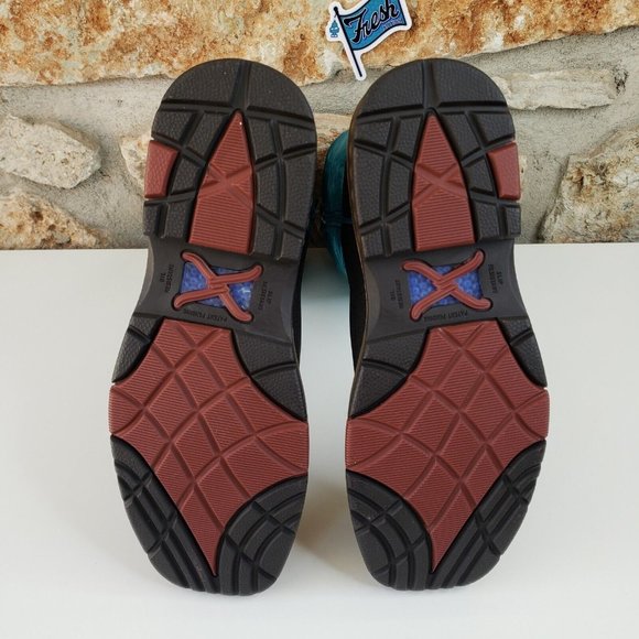 Twisted X Work Boots Alloy Toe Women Size 8.5 B Turquoise Aqua Charcoal WXBA001 - Picture 9 of 16